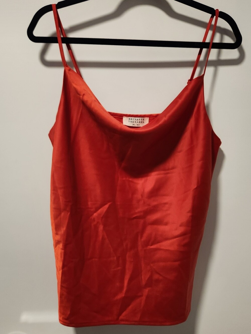 Brunette the Label Satin Cowl Neck Camisole